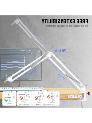 Die Grup Mikrofon Bom Kolu, Metal Makaslı Stand, Ev Stüdyoları Için
