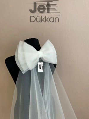 Bride Duvak - Gelin Gelinlik Için, Nikah, Duvağı,tül, Kırık Beyaz