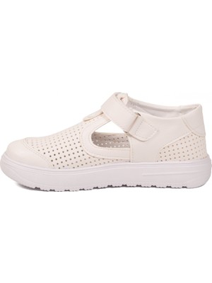 Ayk's Beyaz Ortopedik Unisex Çocuk Sandalet Arz 3000 F