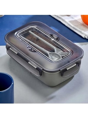 Die Grup 2 Bölmeli Bpa Free Beslenme Kutusu, Kaşık ve Çatal Dahil
