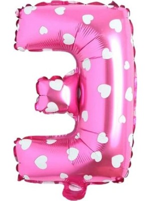 Die Grup 16 Inç Pembe Kalpli Renk Folyo Balon