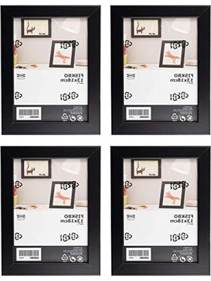 Die Grup 4'lü Siyah Fotoğraf Çerçevesi Seti - 13 x 18 cm