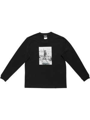 Die Grup Uzun Kollu Siyah T-Shirt - S