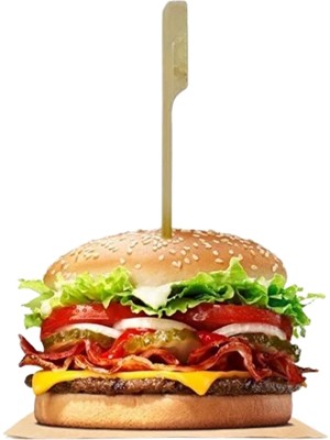 Mucit Home Hamburger Pasta Kürdanı Süsü 100 Adet Bambu Çöp Şiş Yemek Kürdanı