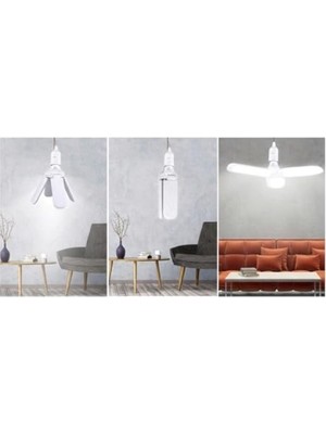 Die Grup 42 Watt 3 Kollu Pervane LED Ampul - 6500K Beyaz Işık
