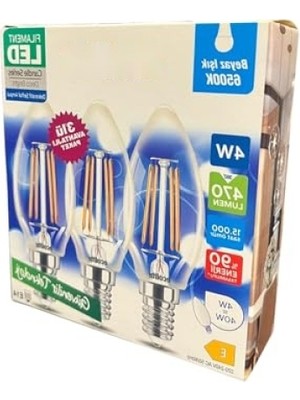 Die Grup 4W LED Filament Mum Ampul, E14 Duy, 6500K Beyaz Işık
