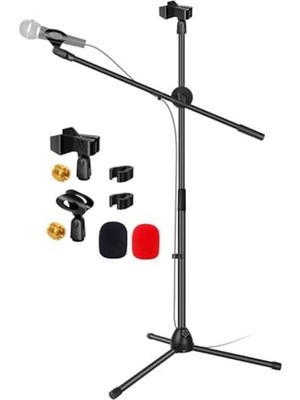 Die Grup Ayarlanabilir Tripod Mikrofon Standı, 2 Mikrofon Tutar
