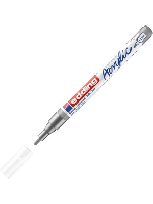 edding markör kalem akrilik ınce uçlu gümüş 923 (10 lu paket)