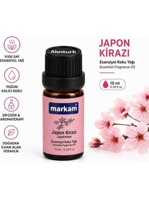 Abnturk Japon Kirazı Esans 10ML Buhardanlık Nemlendirme Cihazları Elektrik Süpürgesi Filtresi ve Çamaşır Makinesi Yumuşatıcı Bölümü Için Kalıcı Etkili Konsantre Koku Esans