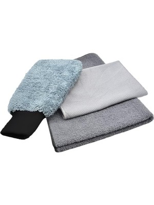 Die Grup Mikrofiber Oto Yıkama Seti - 3'lü Temizlik Paketi