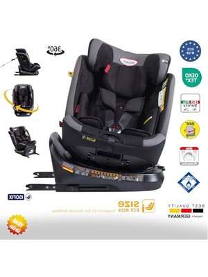 Die Grup 0-36KG Isofix Oto Koltuğu, 40-150CM Boyutunda Dönebilir Tasarım