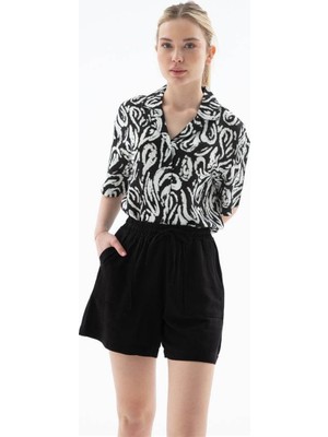 Fashion Friends Kadın Keten Şort 26Y0606K1