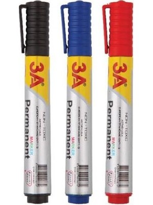 3A Eco Line Permanent Kalem Yuvarlak Uçlu 2 mm Kırmızı