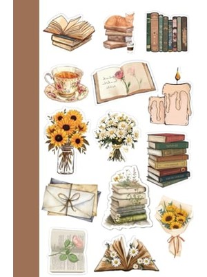Die Grup Dekoratif Sticker Seti - Vintage Tasarım, 10X20 cm