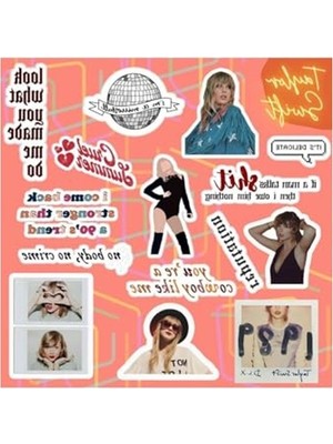 Die Grup Laptop ve Telefon Için Sticker Seti - Taylor Swift Temalı