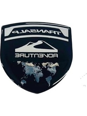 Die Grup Gümüş Renkli Sticker, 3D Arma Tasarımı ile Dekoratif Süslü