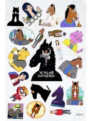 Die Grup 20 Adet Büyüleyici Bojack Horseman Sticker Paketi