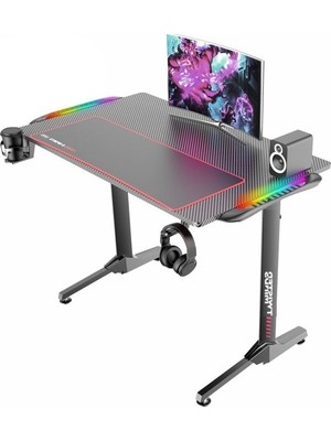 Die Grup Karbon Fiber E-Spor Oyuncu Masası, Ergonomik Tasarım, Rgb Aydınlatma