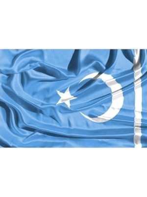 Die Grup Doğu Türkistan Milli Bayrağı 70X105 cm Raşel Dijital Baskı