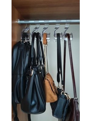 Die Grup Dolap Içi Çanta Askısı, Şeffaf Çoklu Düzenleyici, 6 Adet