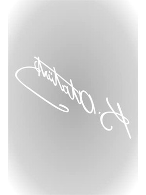 Die Grup Kemal Atatürk Imza Sticker, Oto Araç Için Beyaz 20 x 5,5 cm