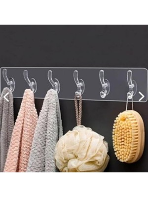 Die Grup Kendinden Yapışkanlı 5'li Süper Yapışkan Askı | Banyo ve Mutfak Düzenleyici