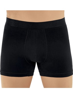 Şahinler E031 Erkek Likralı Boxer Külot 6lı Paket Siyah S