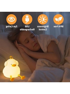 Die Grup Sevimli Ördek Gece Lambası - Şarj Edilebilir ve Müzikli