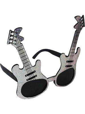 Eco Lounge Gümüş Renk Gitar Şekilli Parti Gözlüğü