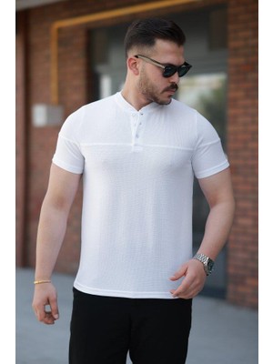Aymood Erkek Hakim Yakalı Kısa Kollu Pamuklu T-Shirt