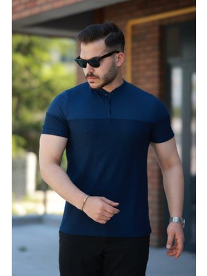 Aymood Erkek Hakim Yakalı Kısa Kollu Pamuklu T-Shirt