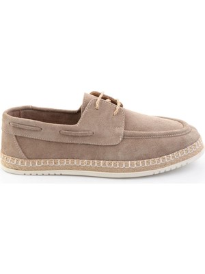Bambi Kum Hakiki Deri Erkek Espadril E01698689102
