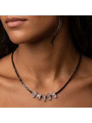 THEIA GemWorks Lilit - Herkimer Diamond ve Hematit El Yapımı Kolye