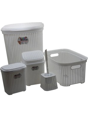 Alkasaz Petek 5 Li Banyo Çeyiz Seti ROYALEKS-MRD307-DV