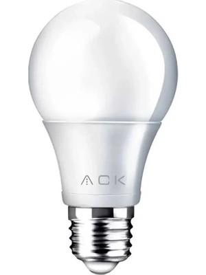 Ack 9W Dimlenebilir LED Ampul Ilıkbeyaz Işık 4000K E27 A60 AA14-01021