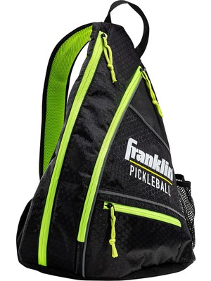 (Black/green) - Franklin Sports Pickleball Bag - Elite Performance Sling Bag - Black/optic - Official Bag Of The Us Open