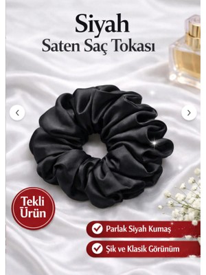Kl Home Siyah Saten Lastikli Toka (1 Adet )
