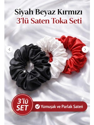 Kl Home 3'lü Toka Seti (Kırmızı,siyah Beyaz)