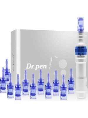 Dr. Pen Ultima A6 Elektrikli Profesyonel Cilt Bakım Kiti 12 Kartuş Dahil - Altı 12 Pinli, Altı 36 Pin
