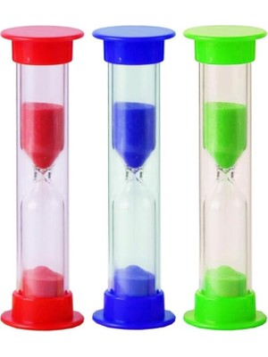 3 Adet Mini Küçük Kum Saat 3 Dakika 8 cm Kum Zamanlayıcısı Dekoratif Masaüstü Plastik Çocuklar Için