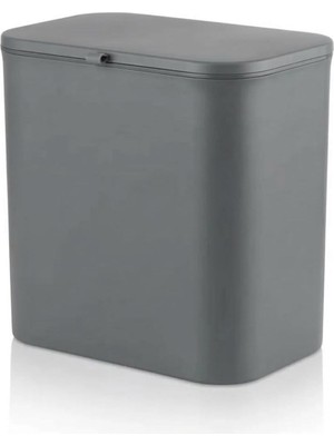 Orret Home Dolap Kapağına Asılabilir 15 Litre Çöp Kovası, Duvara Yapıştırılabilir Çift Tarafa Açılabilir Mutfak Çöp Kutusu, Banyo Çöp Kovası, Kapaklı Asma Çöp Kovası Organizer (Gri)