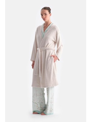 Dagi Gül Kurusu Şönil Örme Sabahlık L/xl, 25WW11482BB