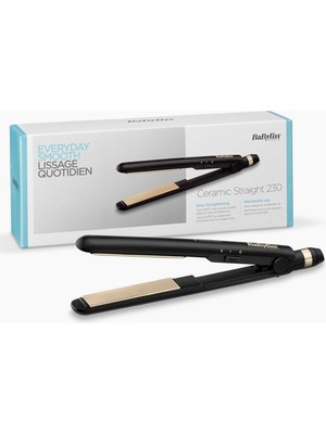 Babyliss Saç Düzleştirici Ceramic Straight, 230 Derece, Seramik Plaka, 2 Dijital Isı Ayarı, Hızlı Isınma Özelliği, ST089E