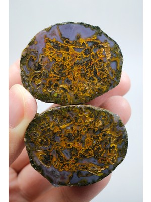 Healcrystal Topraksı Bronz Pas ve Menekşe Mor Karadeniz Tüy Akik