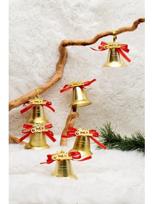 Waldern Yılbaşı 6lı Merry Christmas Çan Süs 5cm