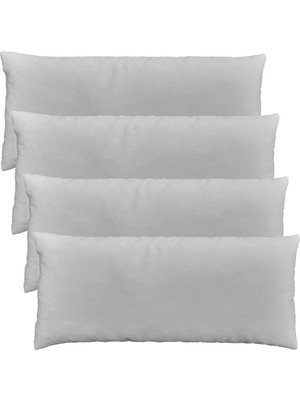 Blanca 4'lü Kırlent Kılıfı Iç Yastığı 425 gr Boncuk Elyaf 35X55 cm