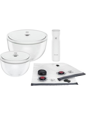 Zwıllıng Fresh & Save Bowls Vakumlu Saklama Kabı Başlangıç Seti, Cam, M/l, 9 Parça