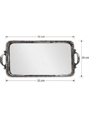 Panalı Metal Dekoratif Tepsi Büyük Boy 55 x 26 cm