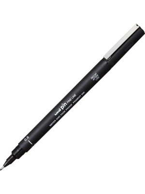 Uni-Ball PIN06-200 Fine Line Akrilik Uçlu Kalem, 0.6 mm Uç, Siyah
