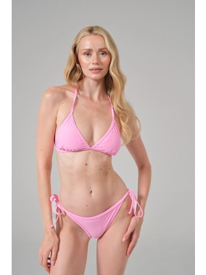 Ales Butik Alesbutik Pembe Boyunda Bağlamalı Bikini